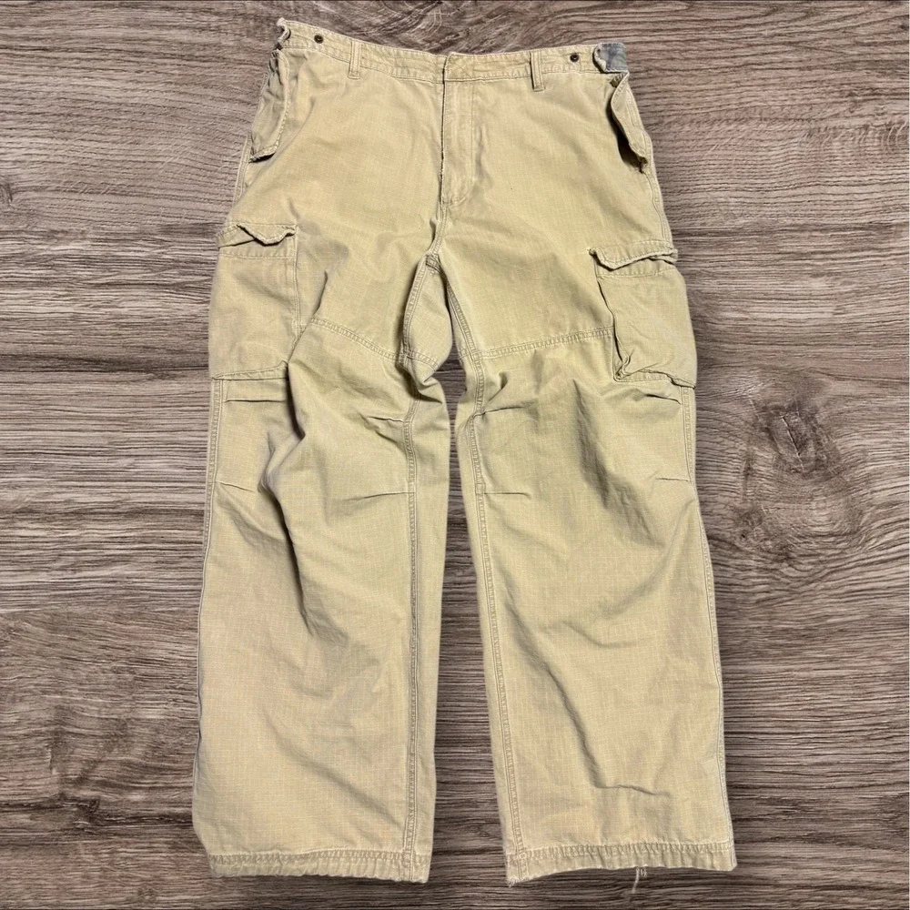 Vintage Mossimo Pants Men's 38x30 Baggy Wide Leg Grunge Military Paratrooper Y2K